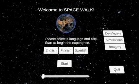 Main menu from Space Walk